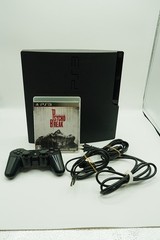 Sony PlayStation 3 PS3 Slim CECH-3000B Black Console Tested w/ Controller