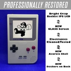 *RESTORED BACKLIT* Nintendo Game Boy Pocket DMG Refurbished Gray, NES, SNES