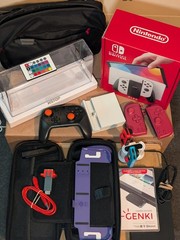 Nintendo Switch OLED Model – White bundle w/ extra controllers & accessories