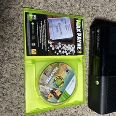 Microsoft Xbox 360 E 4GB Console Bundle 5 Games Black Wired Controller Tested