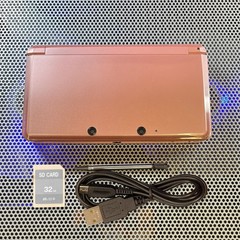 Nintendo 3DS Console Misty Pink Multi-Region Cartridge Compatible 32GB SD Stylus