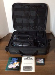 Sega Game Gear Bundle – Sonic 2, Travel Case, Power Supply, Battery Pack – Works