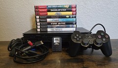 🎮 Sony PlayStation 2 Console Bundle w/Controller + Memory Card & 4 games