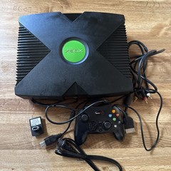 Microsoft Xbox Original Black Video Game Console Bundle