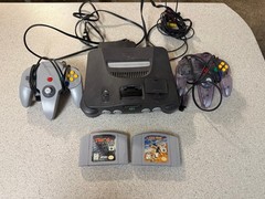 Nintendo 64 N64 Bundle w/ Cords, 2 Controllers & 2 Games – Tested TUROK & STAR W