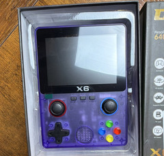 X6 Handheld Game Console Purple 640×480 AV Output TF Card Gamepad 3D Joystick