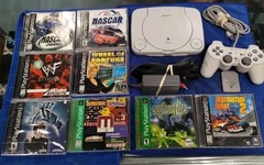 Sony PlayStation Console PS1 Game System w/ 8:Games &1 Controller Bundle Lot