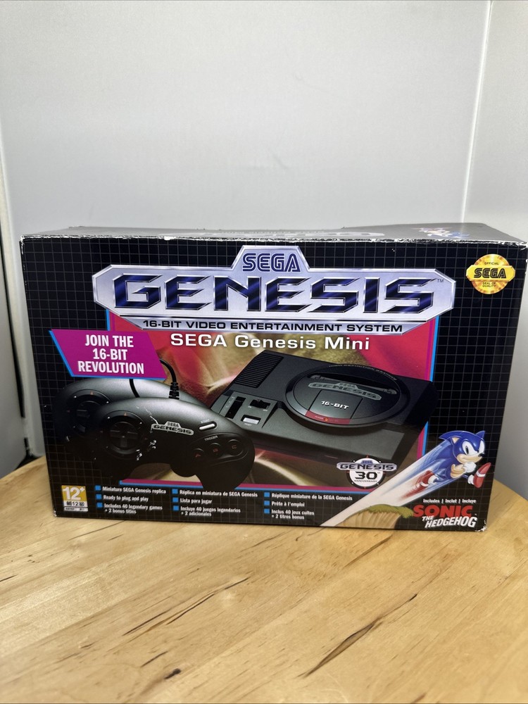 Sega Genesis Classic Mini Console 2 Controllers Black Asia Packaging