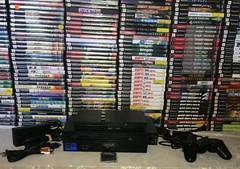 SONY PLAYSTATION 2 PS2 FAT OR SLIM CONSOLE LOT BUNDLE WITH 7 GAMES