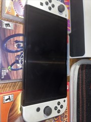 Nintendo Switch White OLED Bundle – 9 Games – Dock – Stand – Charger – HDMI