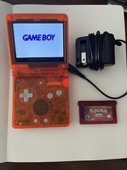 Modded Gameboy Advanced SP W 2003 OG Pokémon Ruby