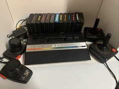 Atari 2600 Junior Jr Console System Bundle 13 Games & Paddles Controllers Tested