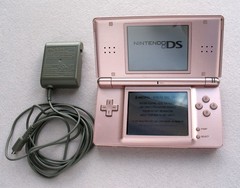 Nintendo DS Lite Metallic Rose UGS-001 bundle