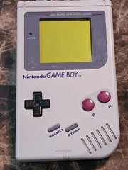 Nintendo GameBoy DMG-01 Console Grey OEM Play It Loud Case 6 Games **See Video**