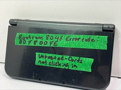 FOR PARTS! “New” Nintendo 3DS XL – Grey – Boot Issue – Error code! (B396)