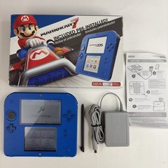 Nintendo 2DS Blue Black System In Original Box W/Charger Stylus US Model