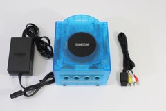 Nintendo Gamecube Console Clear Transparent Sky Ice Blue AC AV NTSC-U/C DOL-001