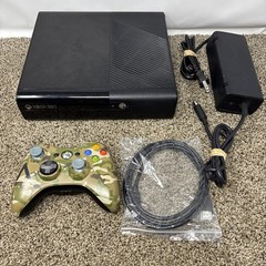 Xbox 360 E 1538 250GB Matte Black Bundle OEM Controller Cables TESTED WORKING