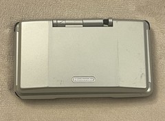 Nintendo DS NTR-001 Console Titanium Silver Tested Works Broken Hinge
