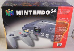 1996 Nintendo 64 Launch Edition Console Game Control Deck Complete in Box CIB