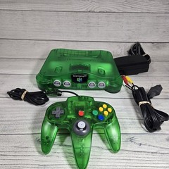 Jungle Green Nintendo 64. N64 Controller. OEM Power Adapter & A/V Tested