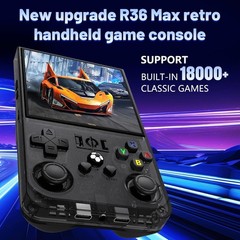 R36MAX Retro Handheld Game Console, 4.0 Inch 720×720 IPS Screen, 64GB Built-i…