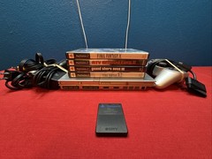 Sony PlayStation 2 Silver Slim PS2 Console Bundle TESTED SCPH-77001
