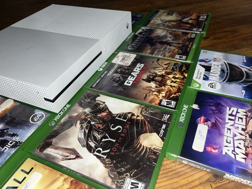 Xbox One S Bundle Lot Plus 9 Games Tested Controller