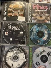 PS One Slim Console Bundle Controller AV Cables, Power Supply, Games Memory Rare
