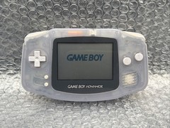 Nintendo Game Boy Advance Console System Clear Glacier Works No Battery Cover!