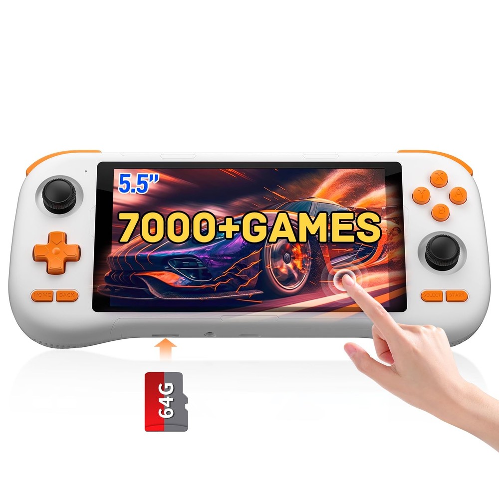 kinhank K56 Retro Handheld Game Console, Support 7000+ Games, Equipped with 6…