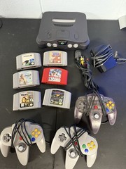 Nintendo 64 N64 Console Bundle 3 Controllers 6 Games *All Tested Working*