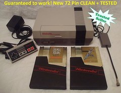 Nintendo NES ORIGINAL Console Bundle NEW PINS 2 Classic Games ZELDA and LINK