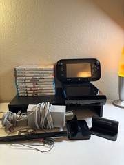 Nintendo Wii 32GB Home Console Bundle Black W/ Gamepad & 10 Games Tested & Works