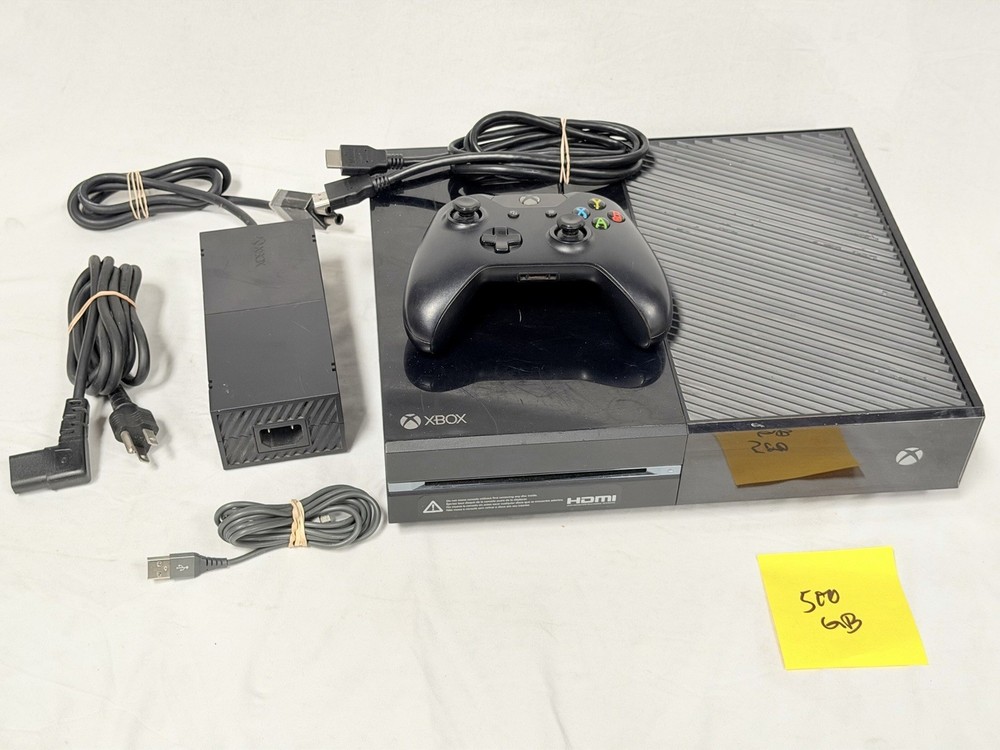 Microsoft Xbox One w/ Controller 500GB Black Console (Model 1540) Tested