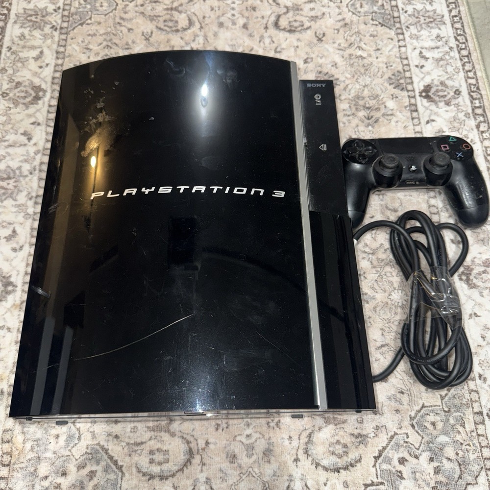 Sony PlayStation 3 PS3 Fat CECHK01 Console w/ Controller & HDMI Tested Working