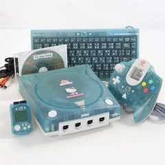 Dreamcast SEGA DC HELLO KITTY BLUE Console HKT-3000 Tested System -NTSC-J- 55943