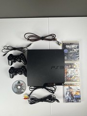 Sony PS3 Slim CECH-2001B Bundle 2 OEM Controllers GTA V BF4 COD Ghosts Tested