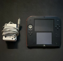 Nintendo 2DS Black/Red Handheld Console w/ AC Adapter