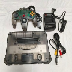 USA Nintendo N64 Console Systemv Clear Gray Shell Bundle W/Oem controller Cords