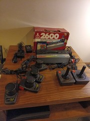 Atari 2600 JR Rainbow Modded S-VIDEO Box Joysticks Paddles Bundle