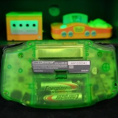 Clear Green Game Boy Advance GBA Console with iPS V5 Backlight Backlit LCD MOD