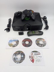 Original OG Xbox Complete Console w/ Controller, 5 Games & Media Remote – Tested