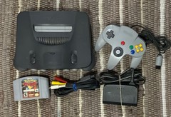 Nintendo 64 Console NUS-001 W/Controller OEM Cords & Pokemon Stadium Game Tested