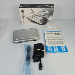 Nintendo DS Original NTR-001 Titanium Silver Handheld System CIB Tested