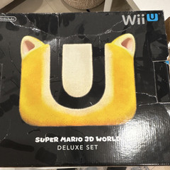 Nintendo Wii U Super Mario 3D World Deluxe Set 32GB Console Black HDMI NO GAMES