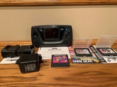 Sega Game Gear 2110K Handheld System with 3 Games & Power Pack Parts or Repair