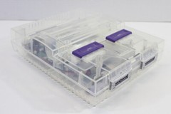 Super Nintendo Transparent Crystal Clear Console SNES SFC Converted AC AV TESTED