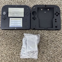 Nintendo 2DS Black/blue Handheld Console w/ AC Adapter OEM Case