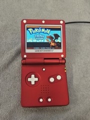 GBA SP – Hispeedido IPS – USB-C Charge – eXtremeRate Scarlet Shell – New Battery